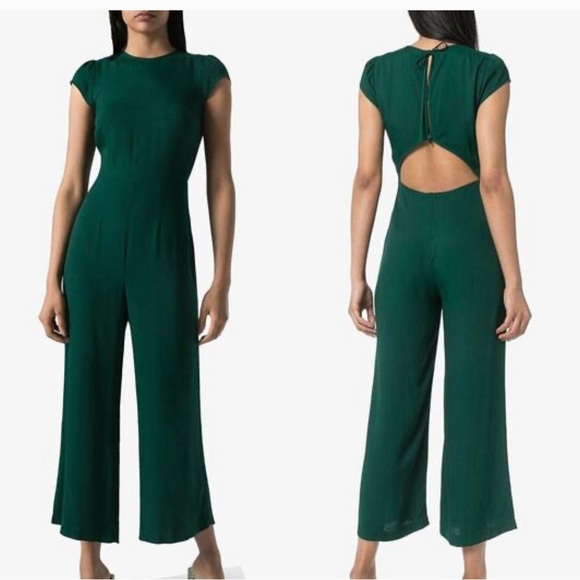 Reformation Open Back Green Jumpsuit - Picture 2 of 5